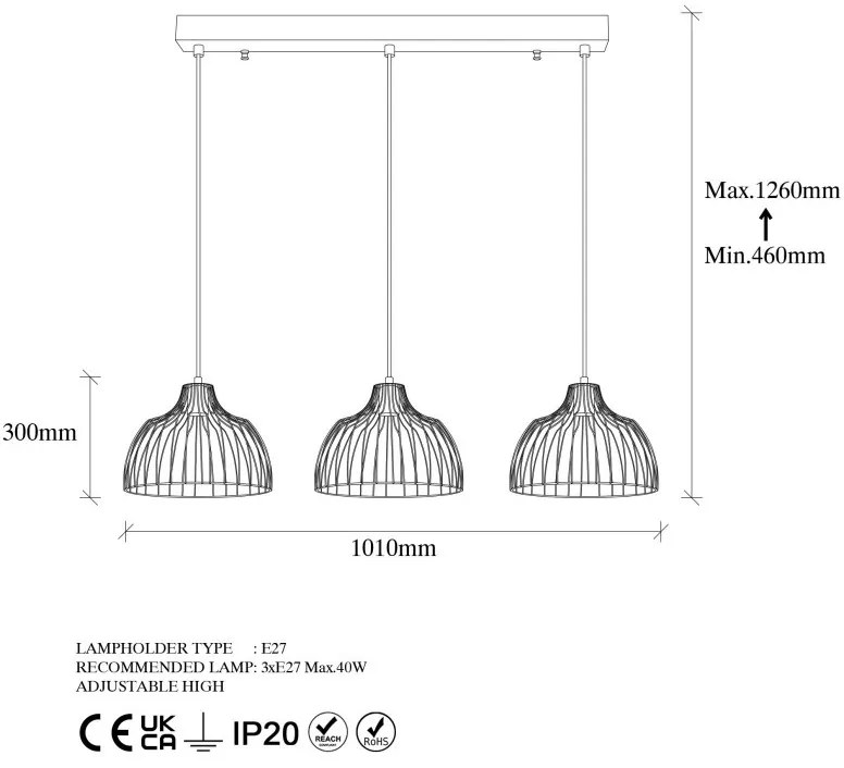 Lustra Kozan - 11340 Negru/Antic