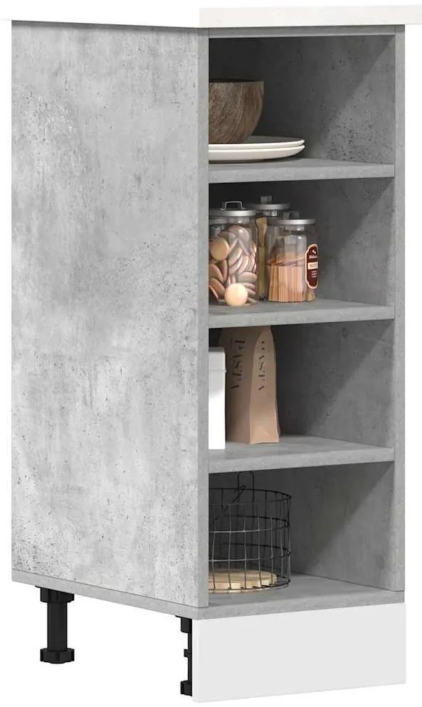 vidaXL Dulap inferior &quot;Riga&quot;, gri beton, 30x44,5x81,5 cm, PAL