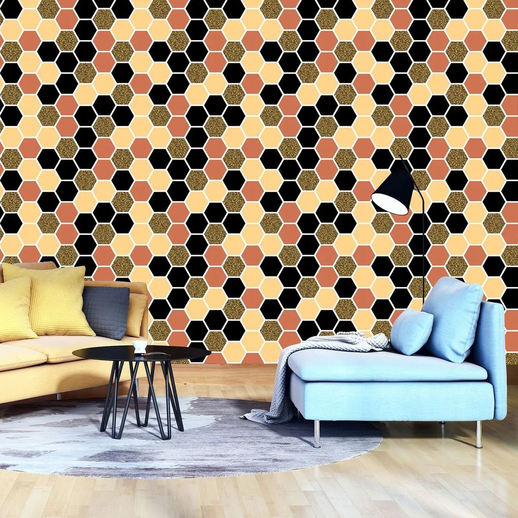 Fototapet - Hexagon mozaic (254x184 cm)