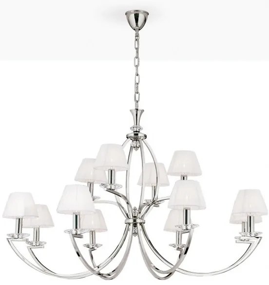Candelabru cristal Swarovski elegant de lux Avala 12L nickel plated