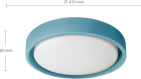 Brilagi-LED Plafonieră LED dimabilă MATTEO, 48 W, 230 V, 3000-6500K, Ø 41 cm, turcoaz + telecomandă