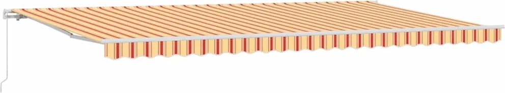 vidaXL Cortina Retractabilă Manual Galben și portocalie 600 × 300 cm