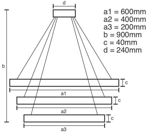 Lustră LED dimabilă pe cablu LED/85W/230V 3000-6500K + telecomandă