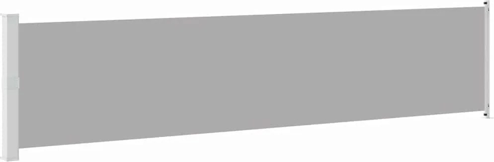 vidaXL Copertină laterală retractabilă de terasă, gri, 140 x 600 cm