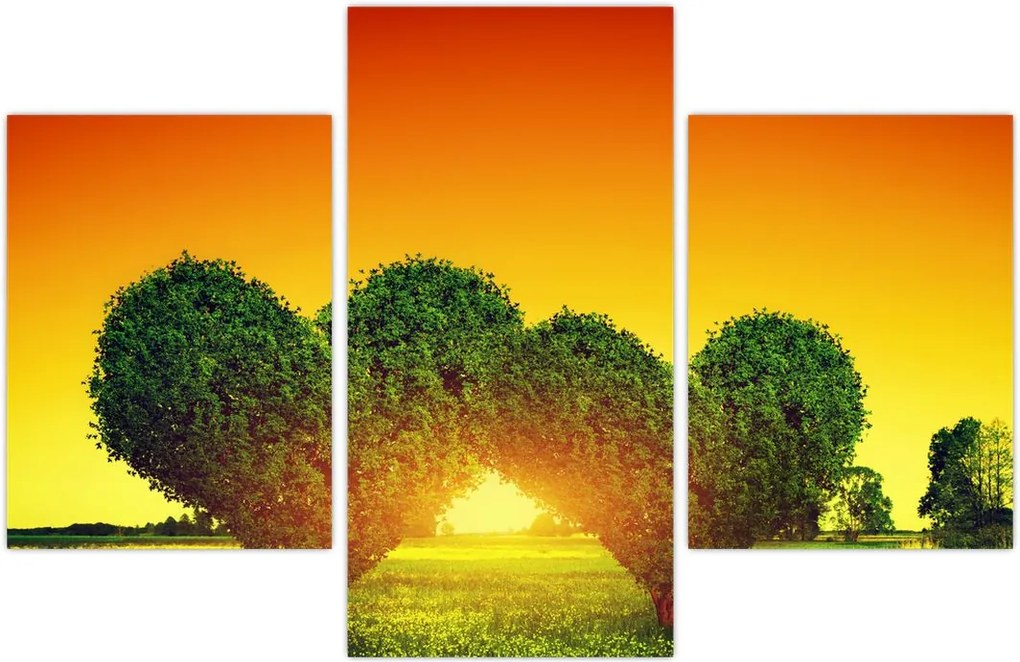 Tablou - Inima în coroanele copacilor (90x60 cm)