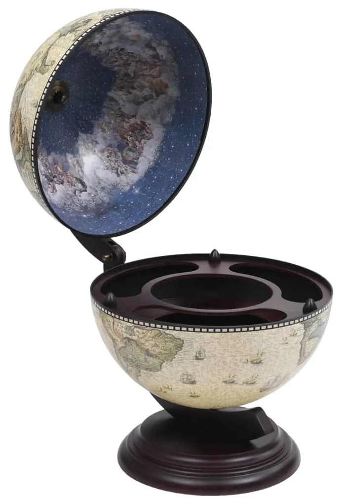 vidaXL Bar tip glob pământesc stativ sticle vin, verde, eucalipt