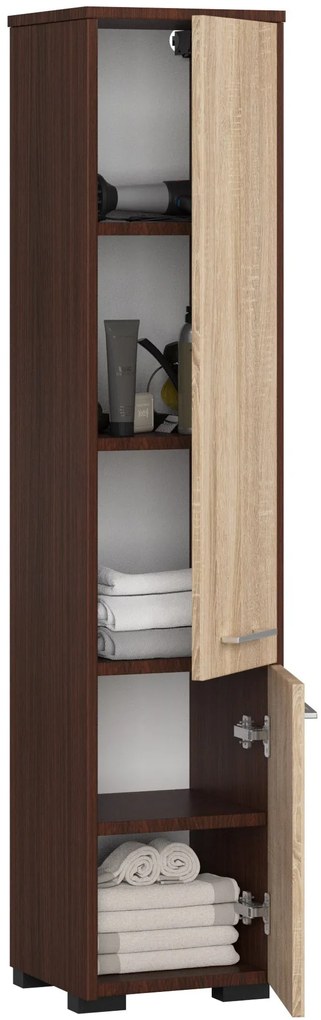 Dulap de baie Farid TYP4 (wenge + Stejar sonoma). 1069768
