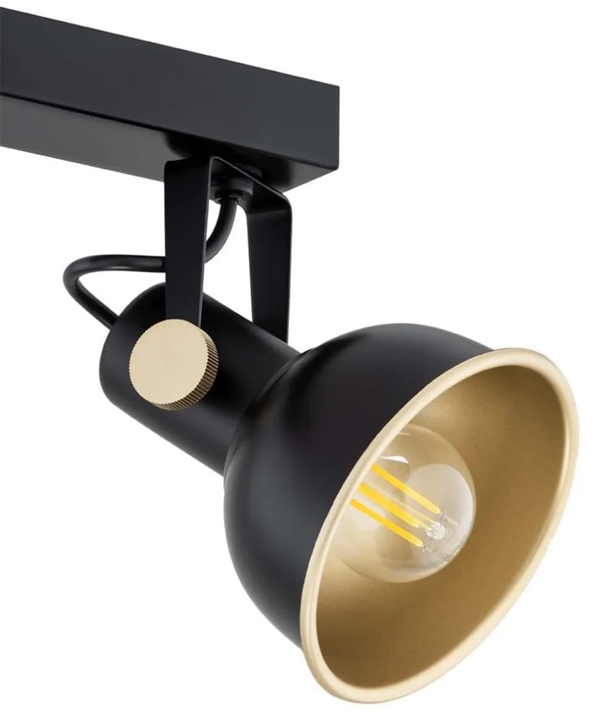 Aplica de perete / tavan cu 2 spoturi directionabile design modern Lenora negru