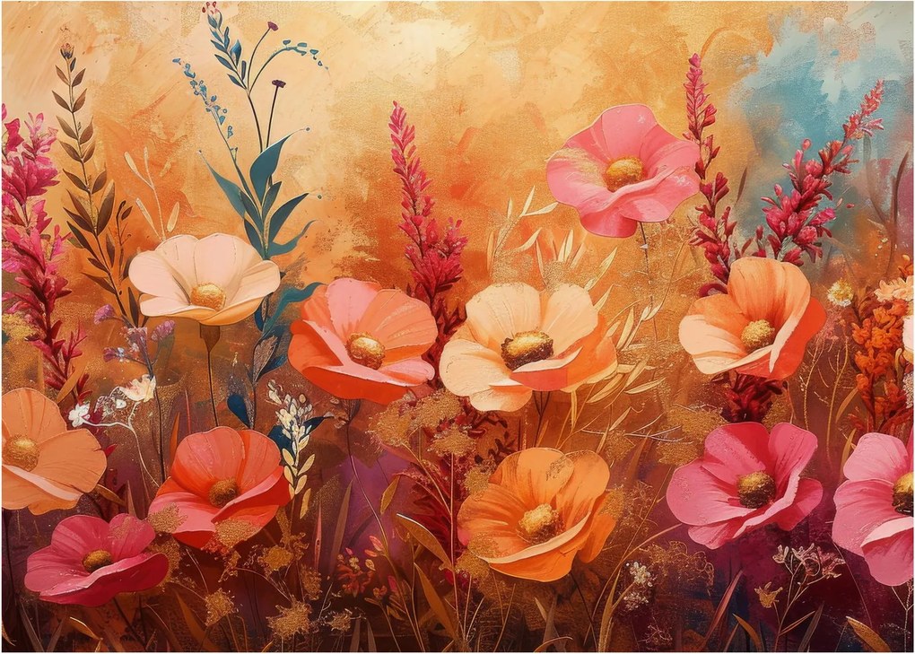 Tablou - Flori de pajiște, pictură (70x50 cm)