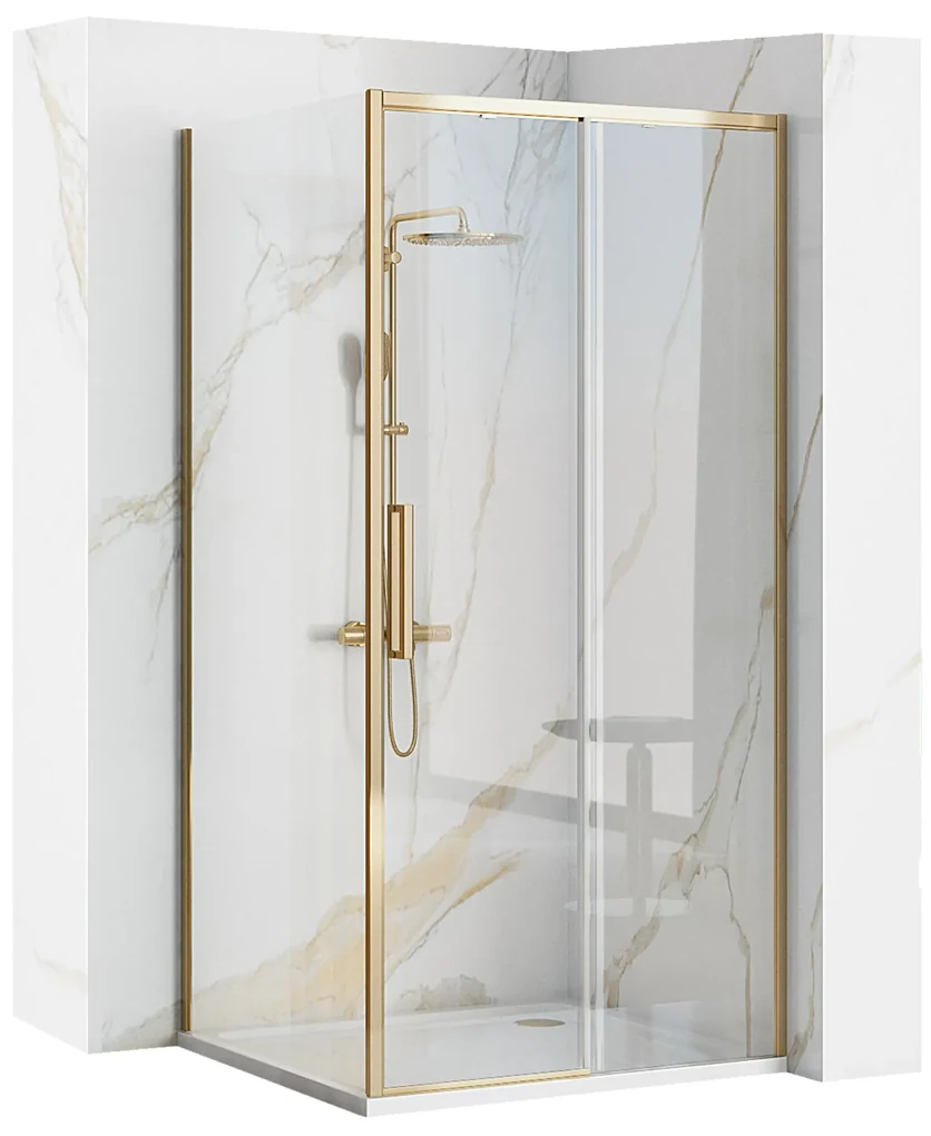 Cabina dus Rapid Slide Auriu 110x80cm, Rea