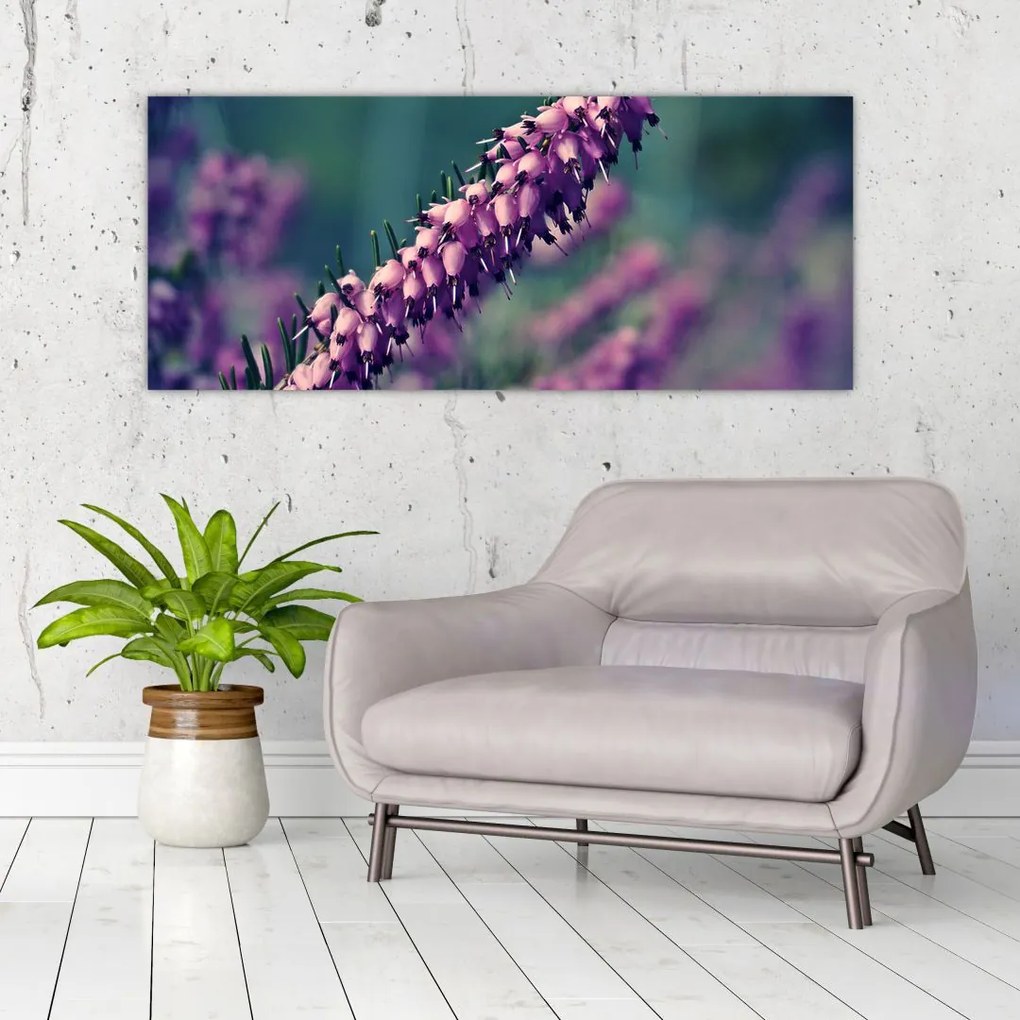 Tablou cu floare violetă (120x50 cm)