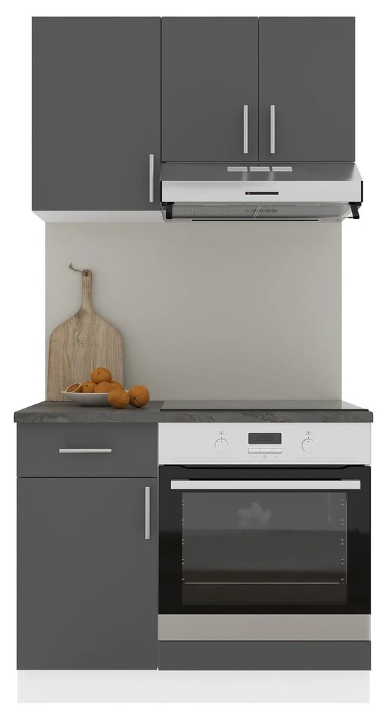 Set Bucatarie Karo V1, Antracit/Alb, Blat Thermo 28 mm, L 100 cm