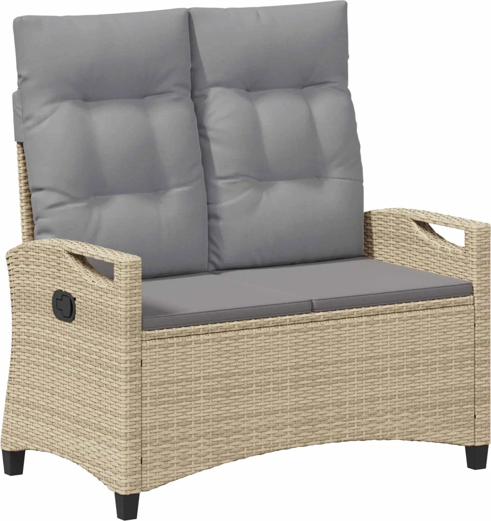 vidaXL Bancă de grădină Beige și gri deschis 105 x 60 x 112 cm