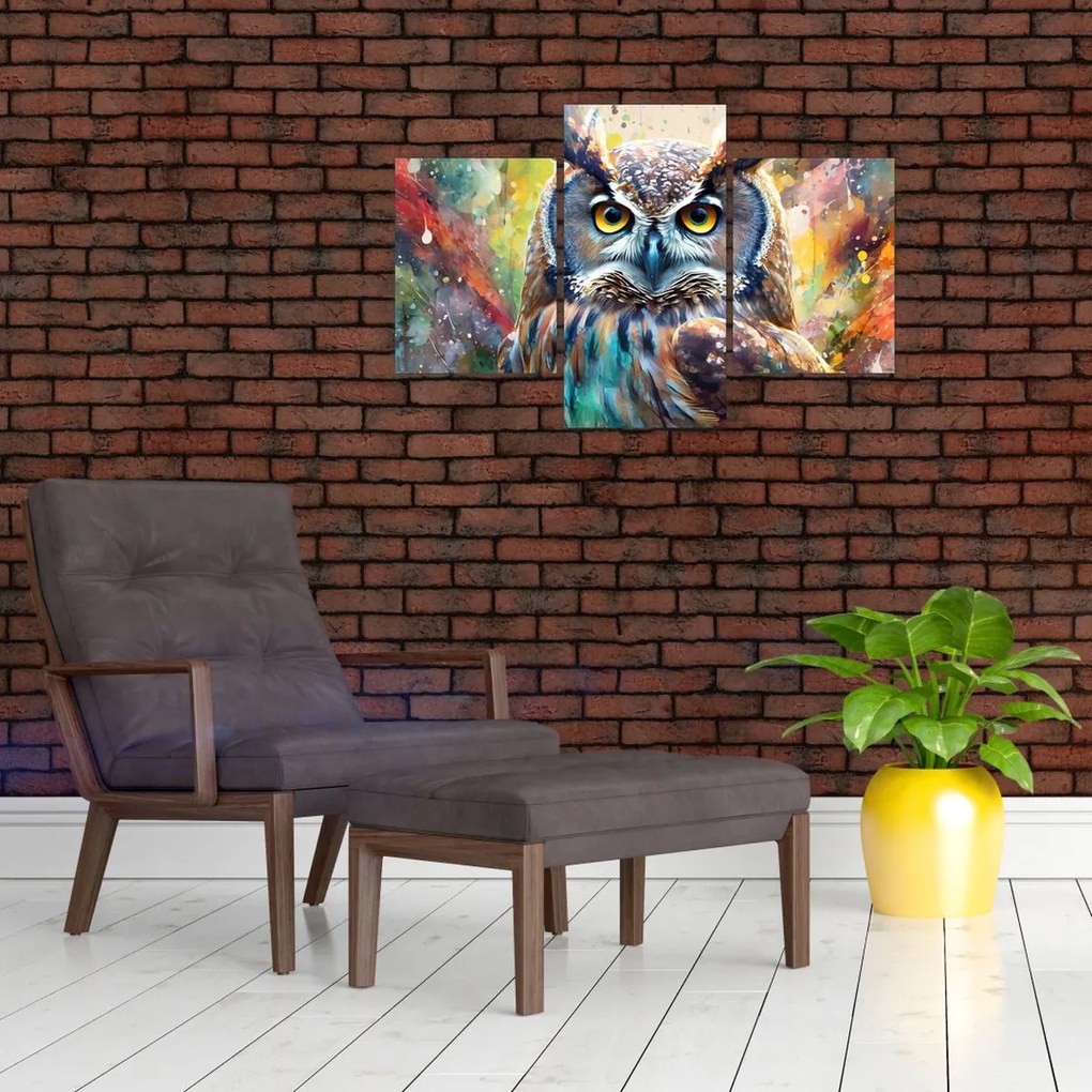 Tablou - Pictură de o bufniță (90x60 cm)