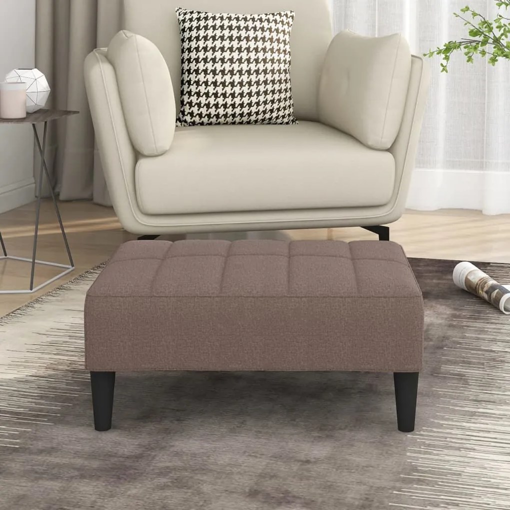 337786 vidaXL Taburet, gri taupe, 78x56x32 cm, material textil