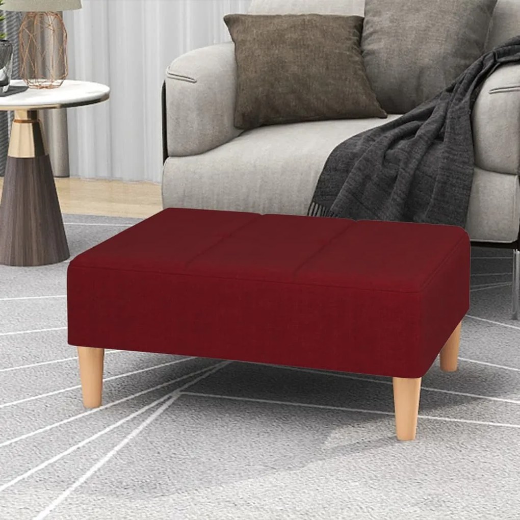 337754 vidaXL Taburet, roșu vin, 78x56x32 cm, material textil