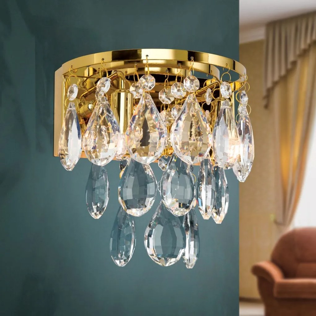 Aplica de perete cristal K9 design elegant CELESTE aurie