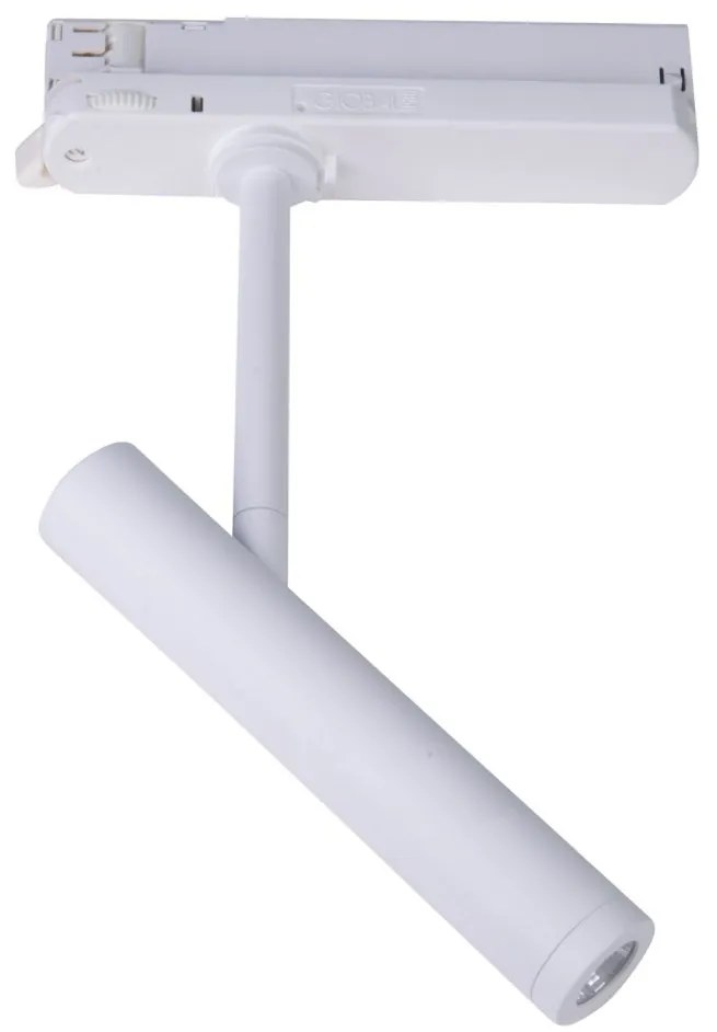 Spot LED directionabil pentru sina trifazata MAXLIGHT, PISTOL alb