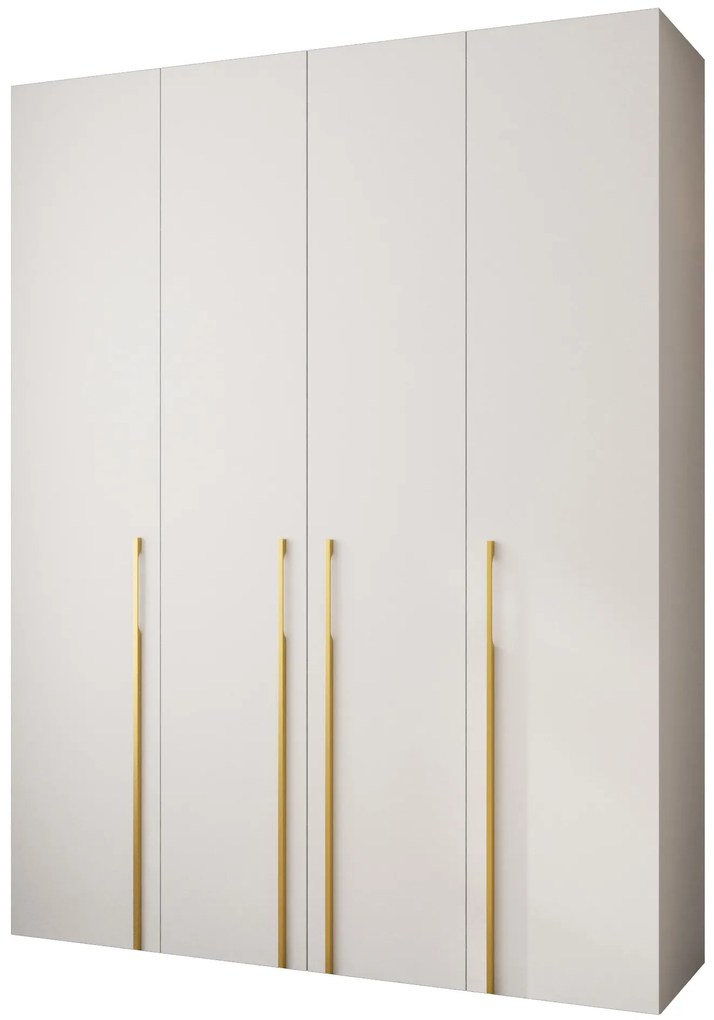 Dulap de haine 190 cm Carmela 50-3 (alb + Auriu). 1126802