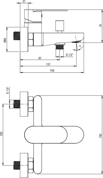 Alpinia Black Baterie cada finisaj negru Deante BGA_N10M