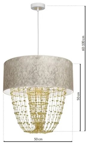 Lustră pe cablu ALMERIA 1xE27/60W/230V