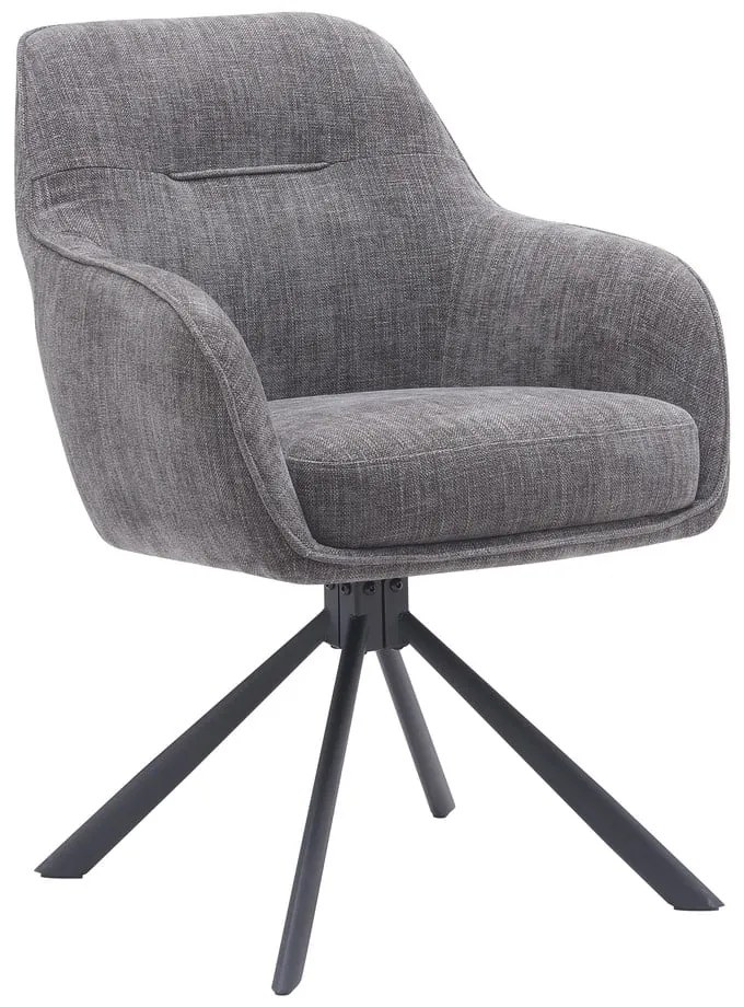 Set de scaune de sufragerie gri 2 buc. tapițat Avola – Unique Furniture