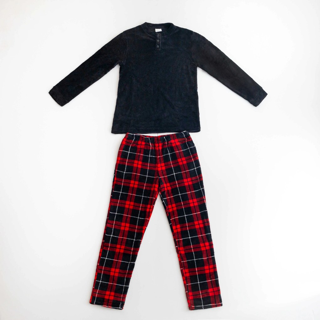 Pijama Cocolino ALBURY rosu - diverse marimi Marime: M