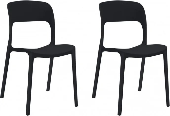 Set de 2 scaune Wien - negru