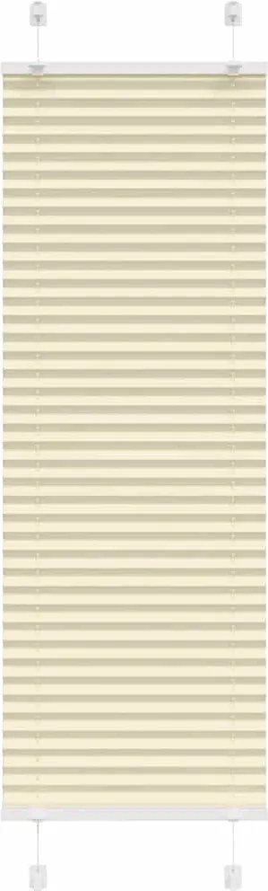 vidaXL Jaluzea plisată Crem 50x100 cm Lățime țesătură 49,4 cm