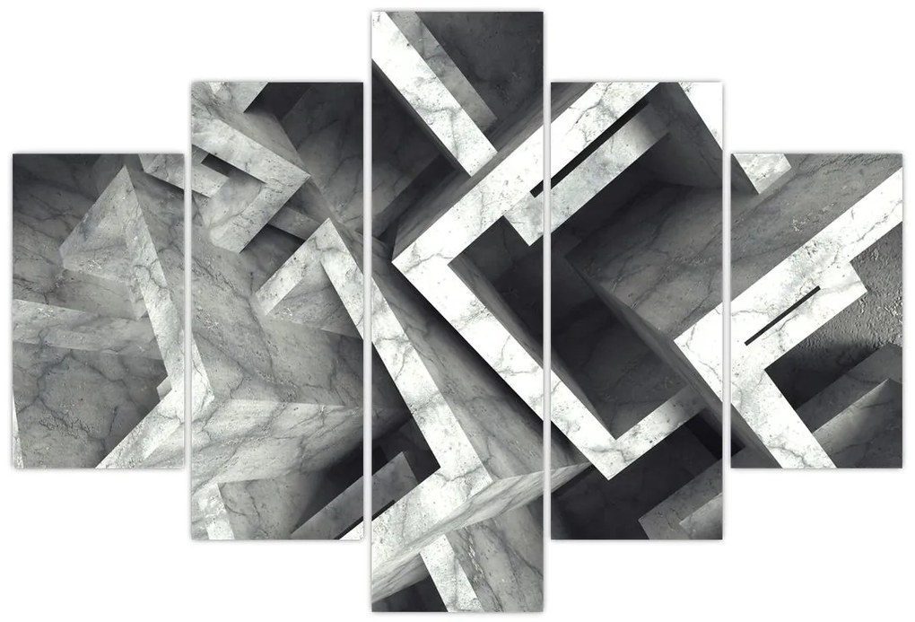 Tablou cu cuburi abstracte (150x105 cm)