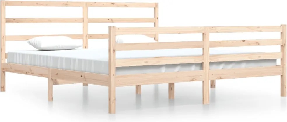 vidaXL Cadru de pat, 200x200 cm, lemn masiv de pin