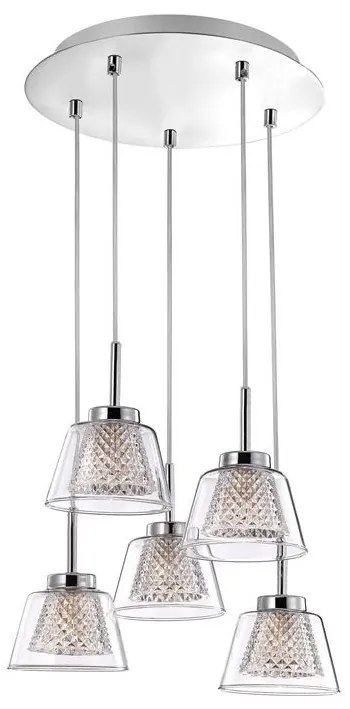 Lustra eleganta design modern cu 5 pendule Boccale