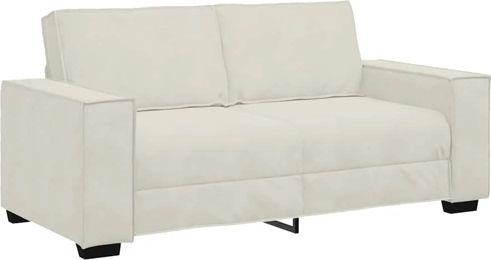 vidaXL Canapea cu 2 locuri, crem, 180x78x84 cm, catifea