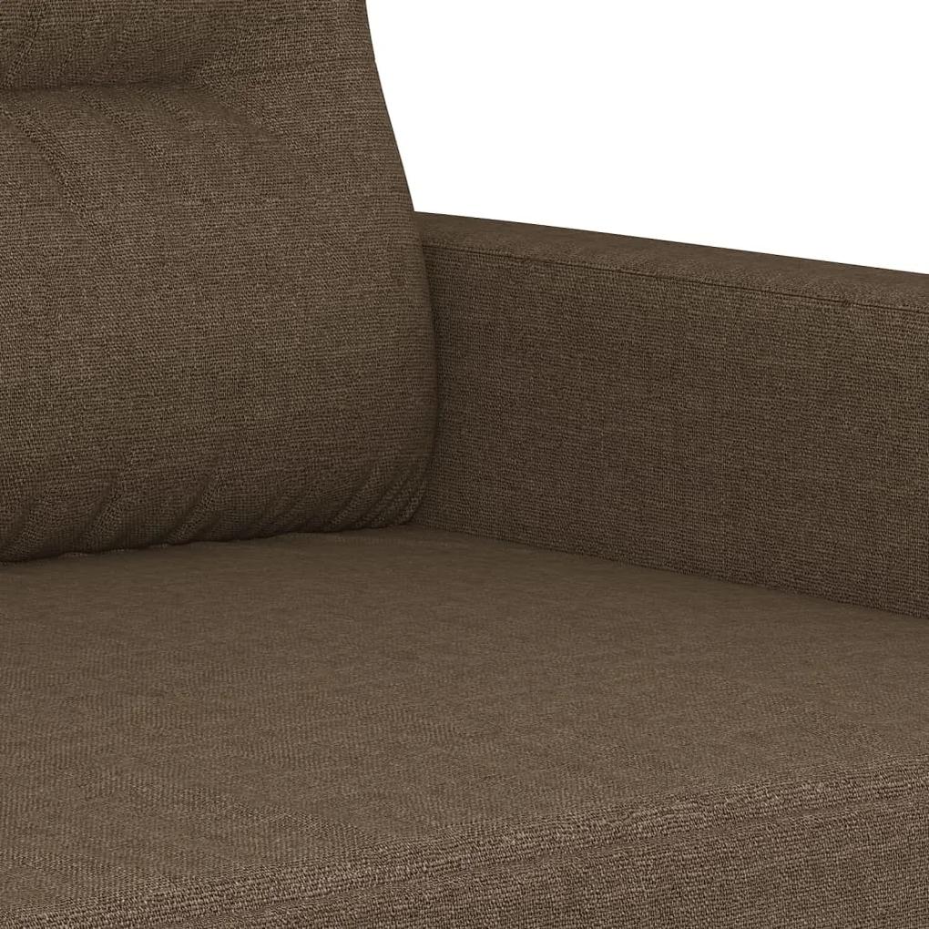 Canapea cu 3 locuri, maro, 180 cm, material textil Maro, 198 x 77 x 80 cm