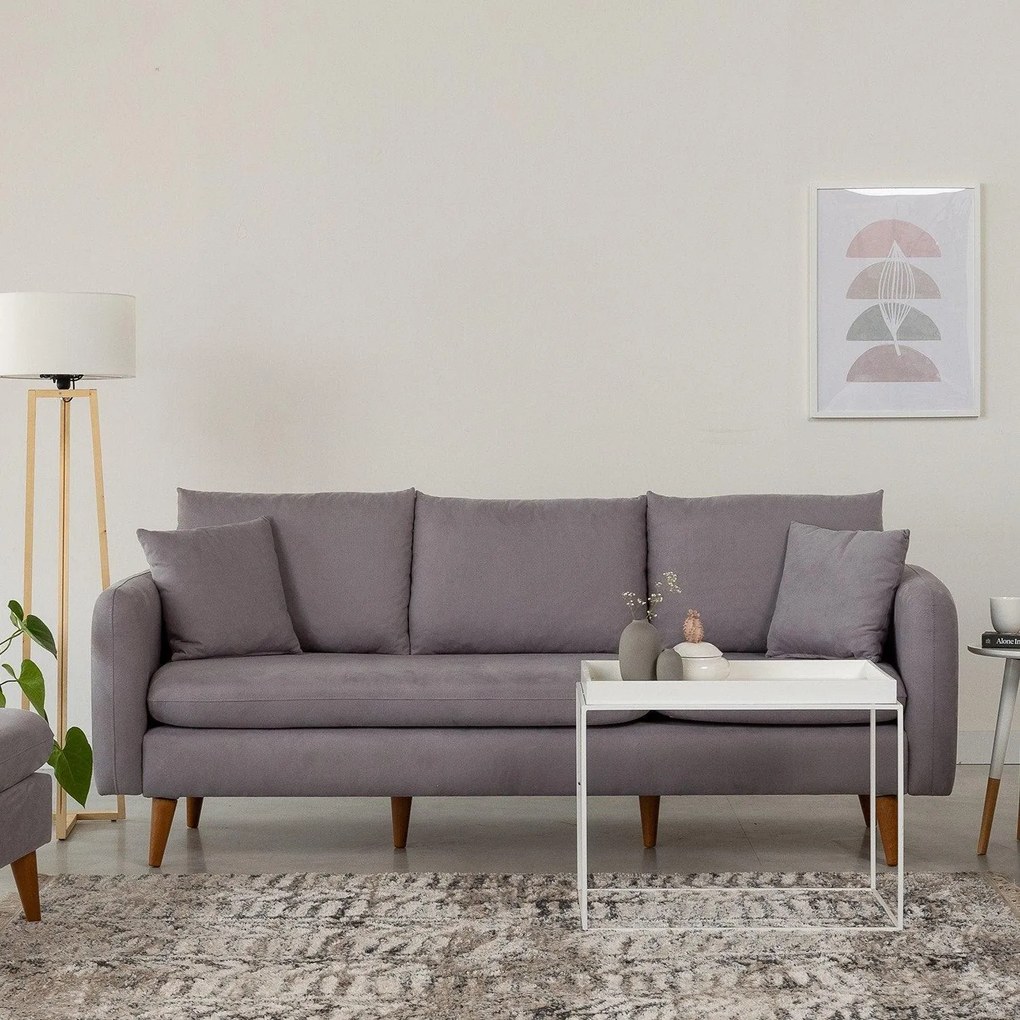 Canapea Fixa cu 3 locuri Eftal, 215 x 91 x 85 cm