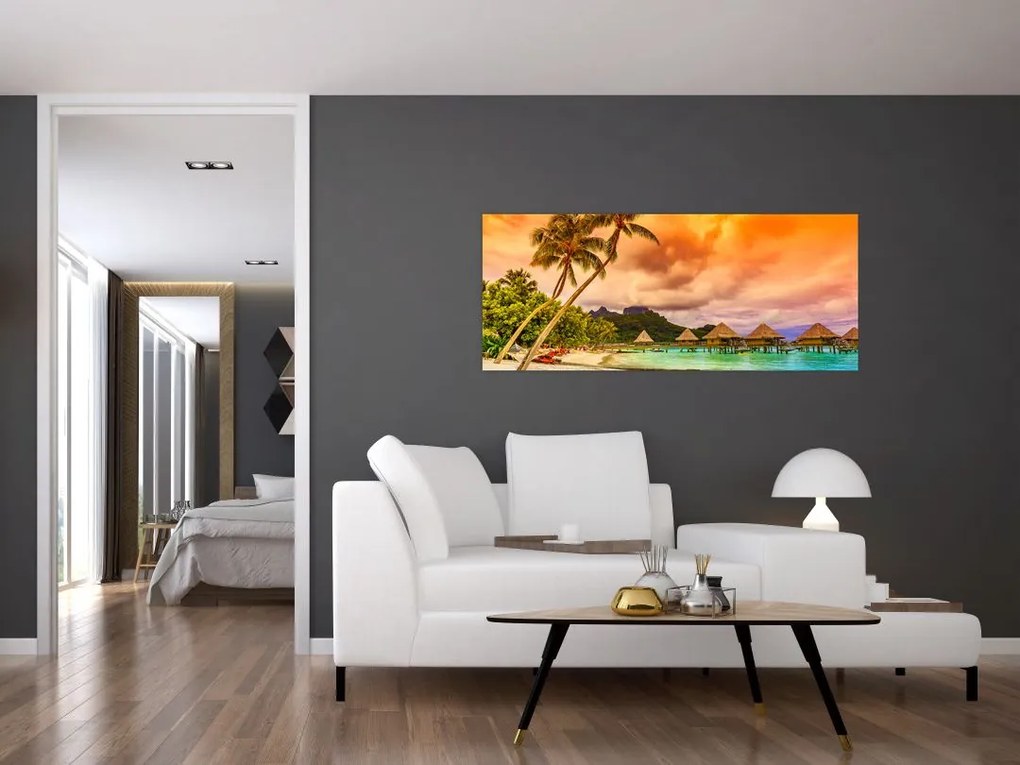 Tablou - Insula Bora Bora (120x50 cm)