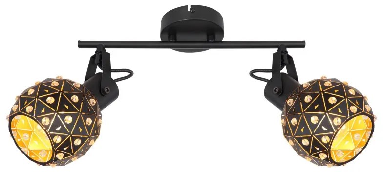 Spot Jodie 54029-2, 2xE14, negru, IP20, Globo Lighting