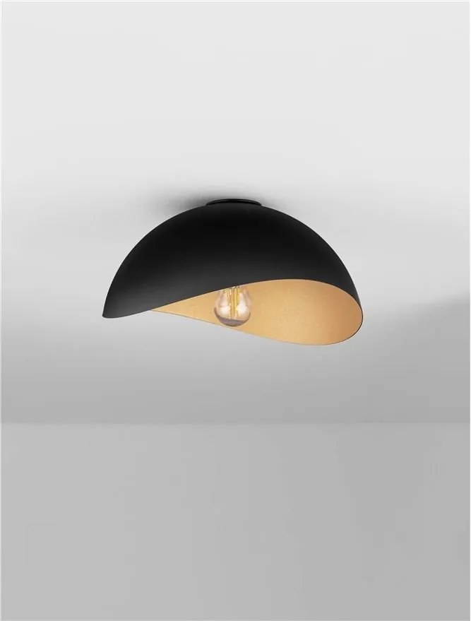 Lustra aplicata design decorativ OPSI negru/auriu D-30cm