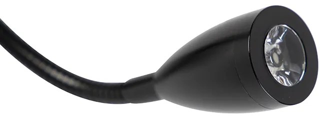 Lampa de perete moderna neagra cu brat flexibil - Brescia Combi