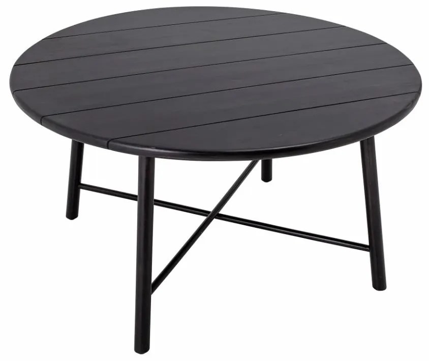 Masa dining, negru, din lemn de salcam, Lope
