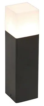 Lampă de exterior cu picior negru cu opalin alb 30 cm - Denmark