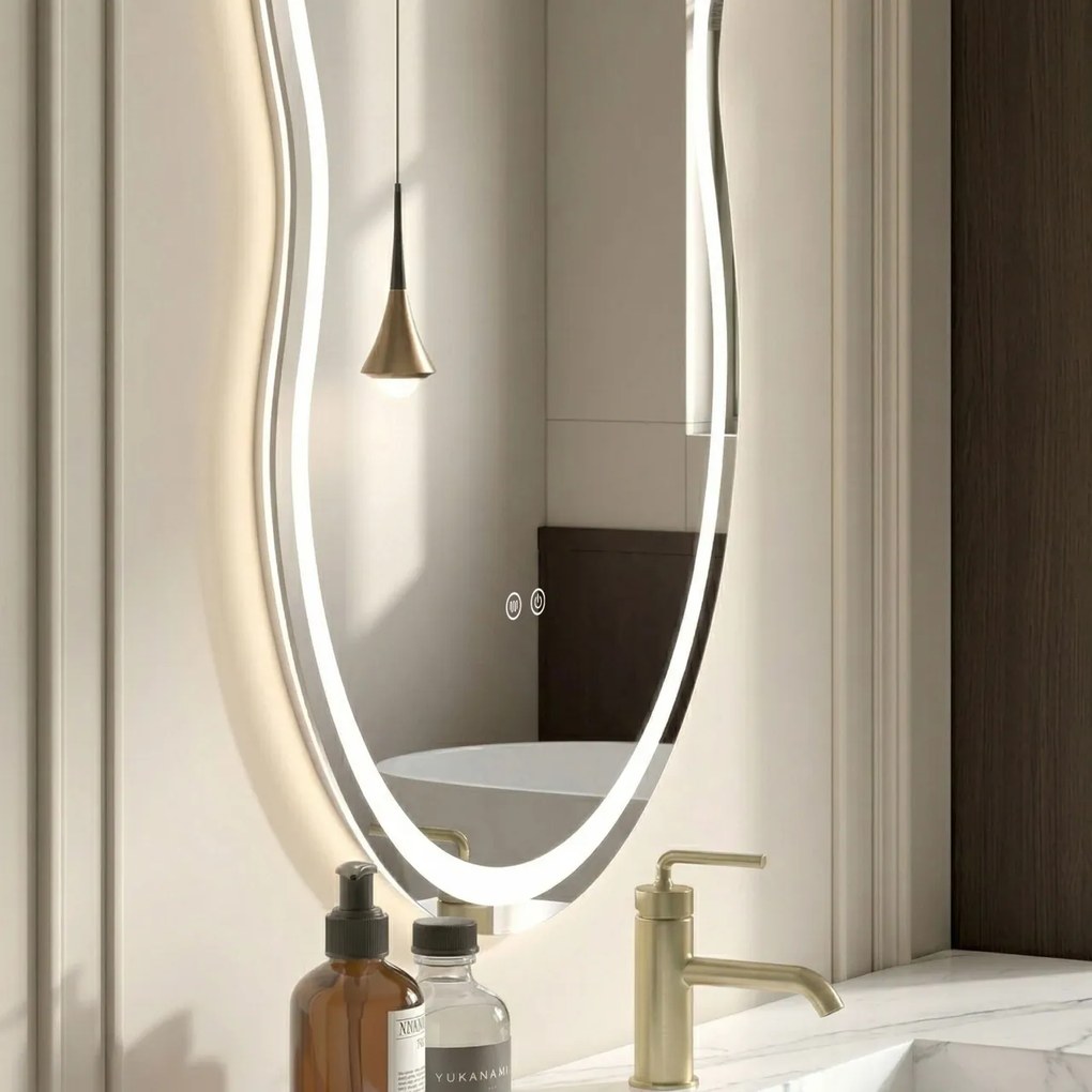 Oglindă LED UNO 80x55 cm