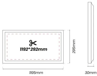 Panou LED/48W/230V 4000K 120x30 cm