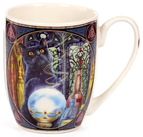 Cana din portelan cu pisici Ajutorul Vrajitoarei - Lisa Parker 12 cm, 300 ml