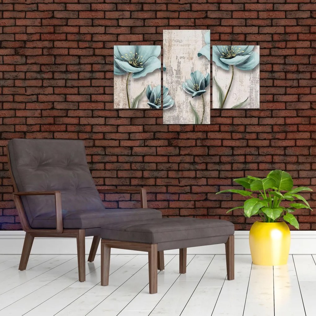 Tablou - Flori texturate (90x60 cm)