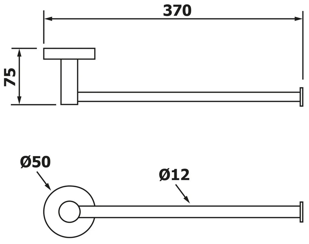 Suport de hârtie igienică de rezervă AQUALINE SB218 Samba, negru