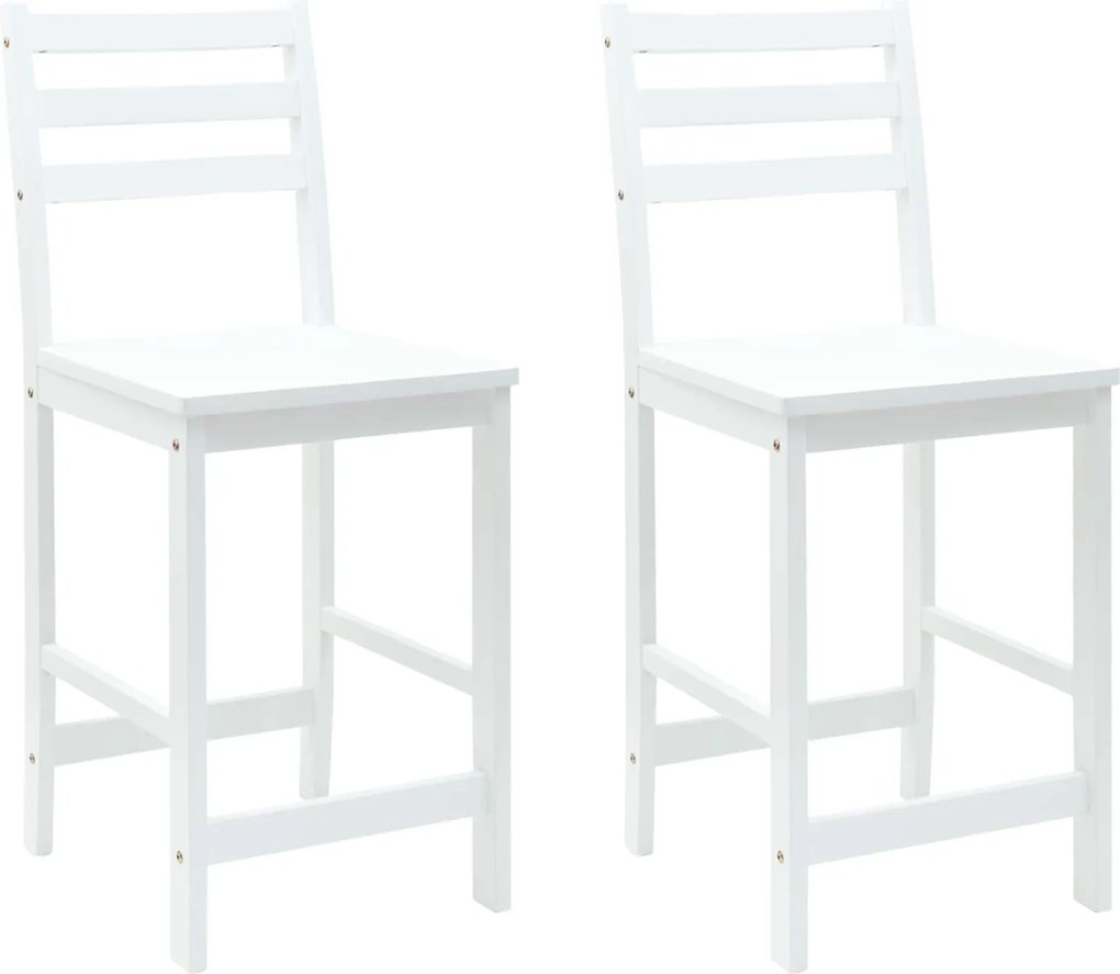vidaXL Scaune de dining 2 pcs Alb 40 x 47,5 x 99,5 cm
