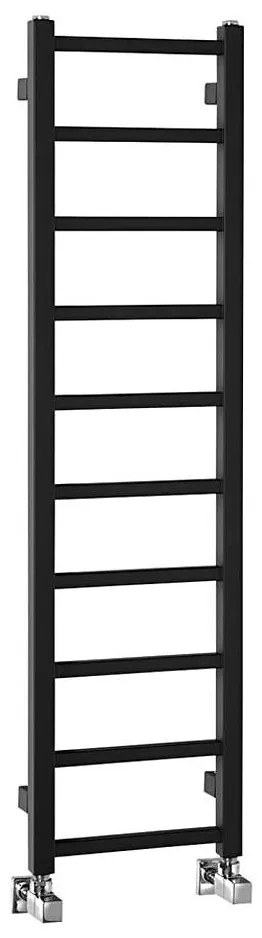 Radiator pentru baie Sapho METRO LIGHT 211 W, 30 x 114 cm, negru mat