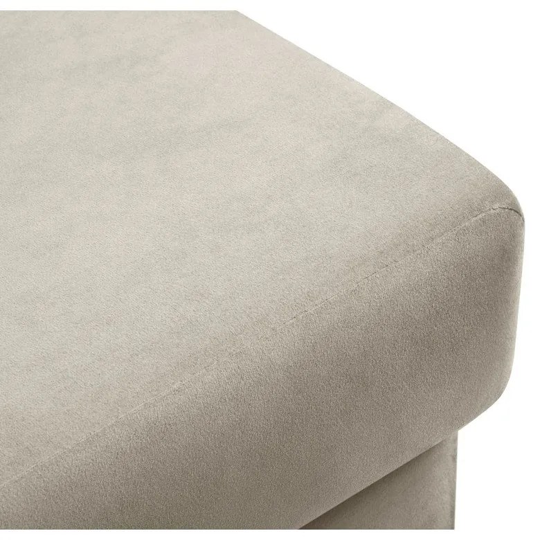 Taburet bej cu tapițerie din catifea Kyoto – Cosmopolitan Design