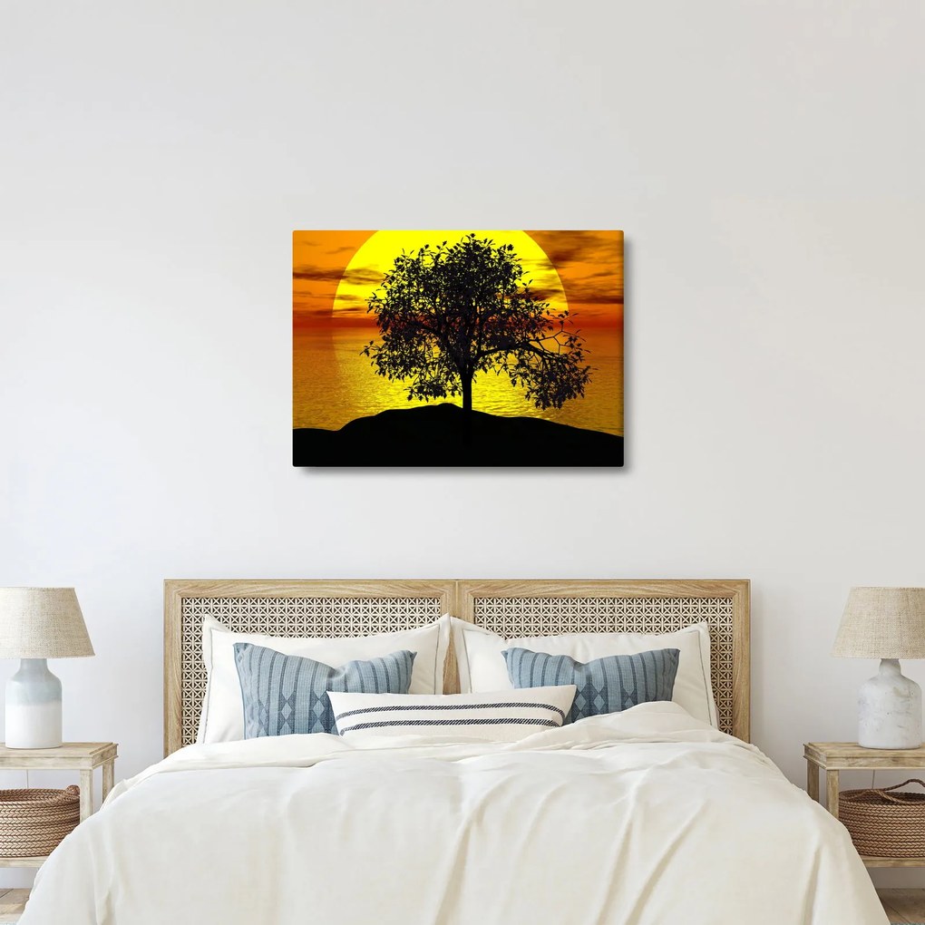 Tablou - Silueta copacilor (70x50 cm)